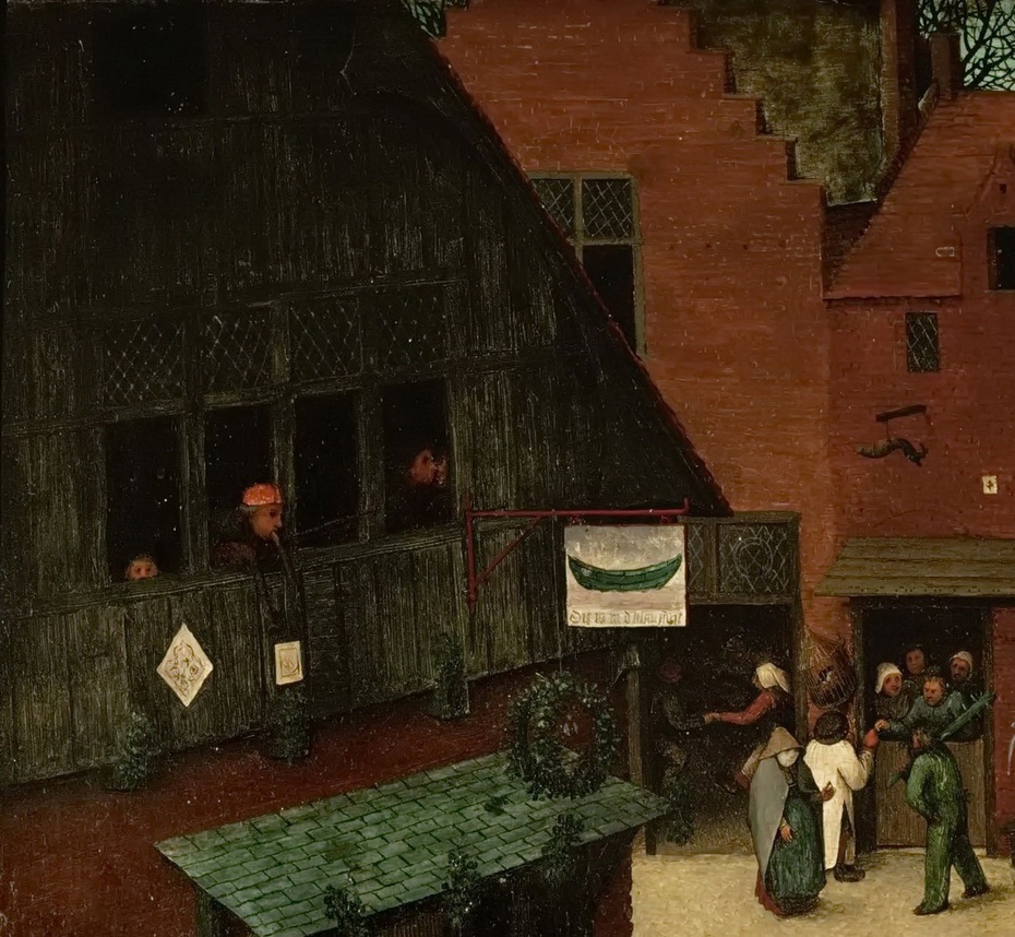 Zwracający pokarm na obrazie Bruegela. Za: Wikipedia.