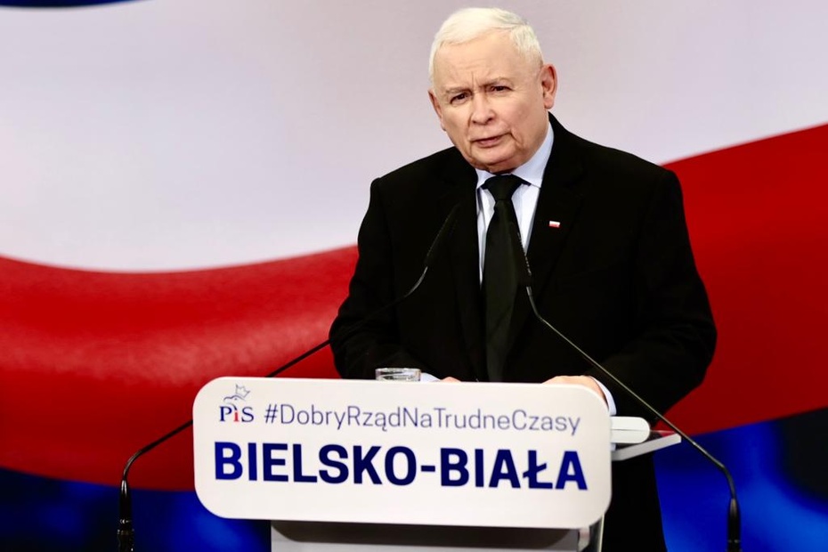 Jarosław Kaczyński w Bielsku-Białej. Fot. Twitter/PiS