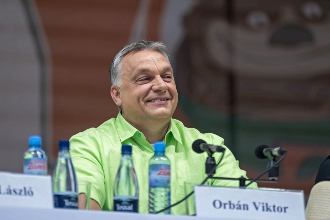 Premier Węgier Viktor Orban zapewnił o solidarności z Polską. 22.07.2017. Fot. PAP/EPA/ Nandor Veres