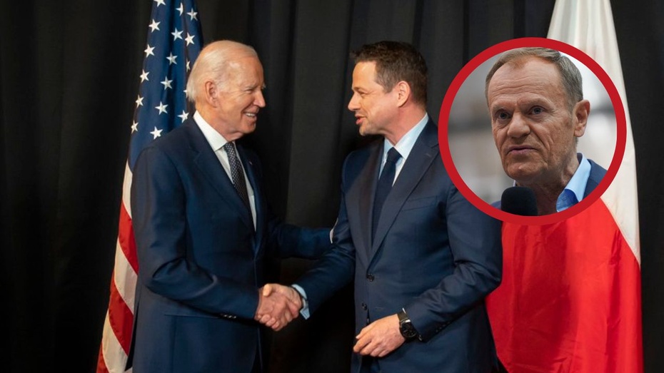 Jak wyglądało spotkanie Joe Bidena z Donaldem Tuskiem i Rafałem Trzaskowskim? Fot. PAP/Twitter