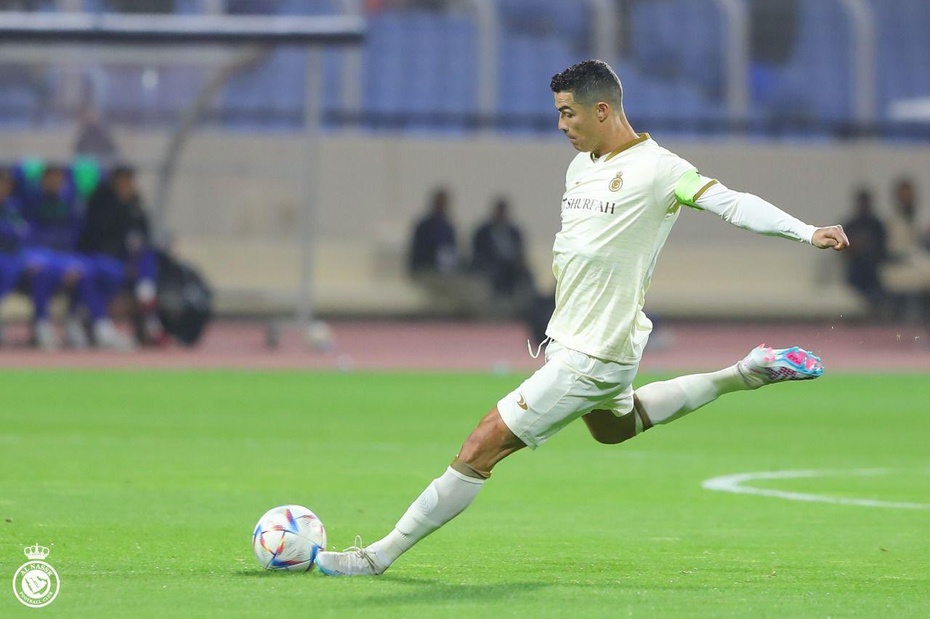 Cristiano Ronaldo z golem dla Al-Nassr. Fot. Twitter/Cristiano Ronaldo