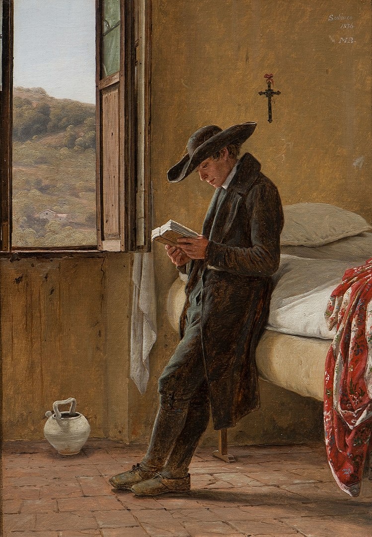 Martinus Rørbye  (1803–1848), "Młody duchowny przy lekturze", 1836
