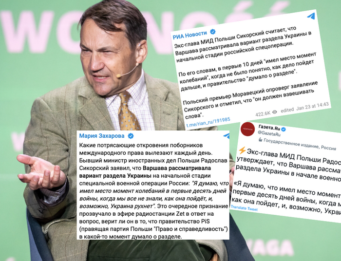 Sikorski znów się wystawił. Rosyjskie media komentują słowa polityka PO