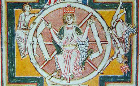 kolo fortuny - miniatura z Codex Burana (1230r.)