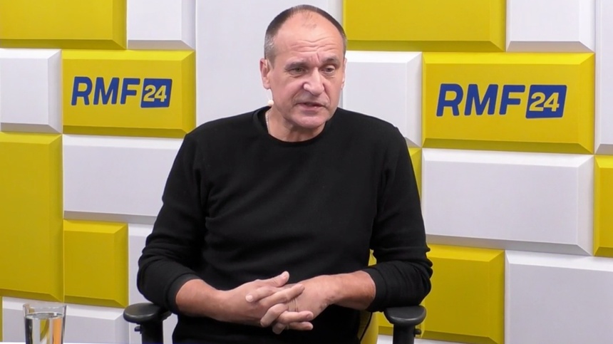 Paweł Kukiz podczas audycji w RMF FM. (fot. RMF FM)