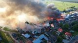 Pożar w Nowej Białej, widok z lotu ptaka, fot. OSP Kościelisko.