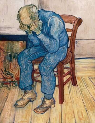 “Old Man in Sorrow” by Vincent van Gogh, 1890 [Kröller-Müller Museum in Otterlo, Netherlands]