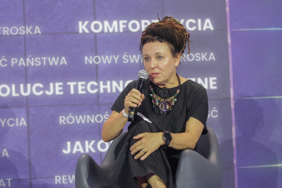 Olga Tokarczuk na Campus Polska. Fot. PAP/Tomasz Waszczuk
