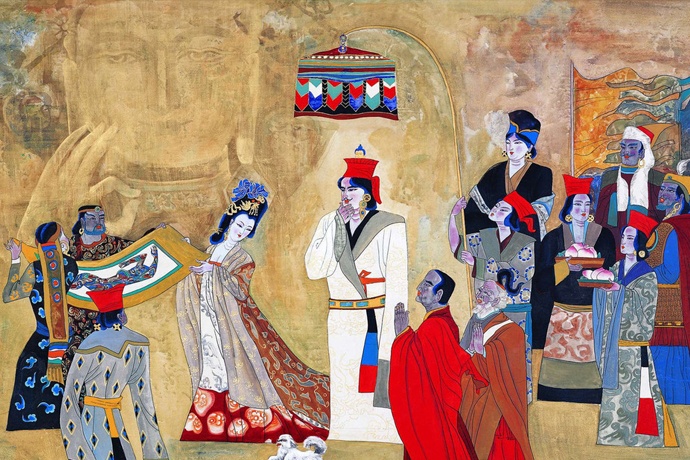 Ślub księżniczki Wencheng z królem Tybetu