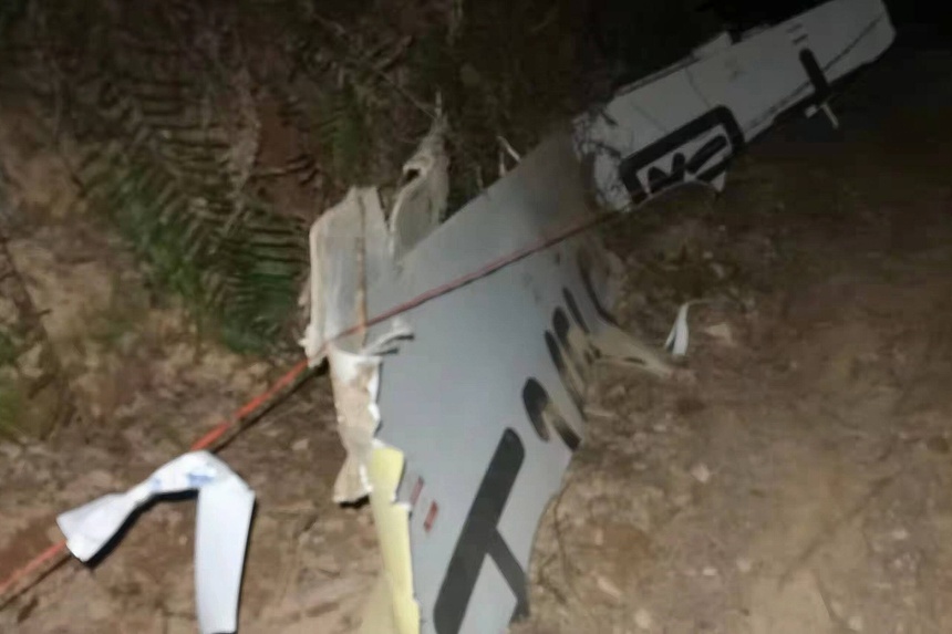 Szczątki samolotu China Eastern, kótry rozbił się 21 marca, fot. PAP/EPA/STRINGER