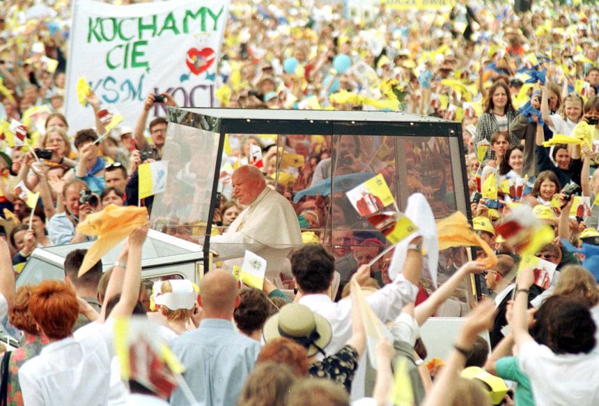 Jan Paweł II w Siedlcach 10 czerwca 1999 r. Fot. PAP/ Jacek Turczyk