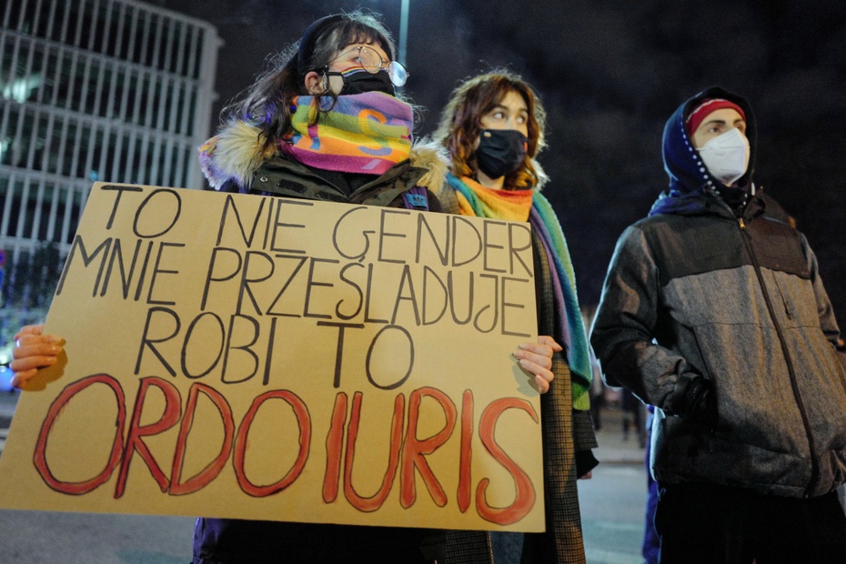 Protest LGBT przeciw Ordo Iuris Fot. PAP/Mateusz Marek