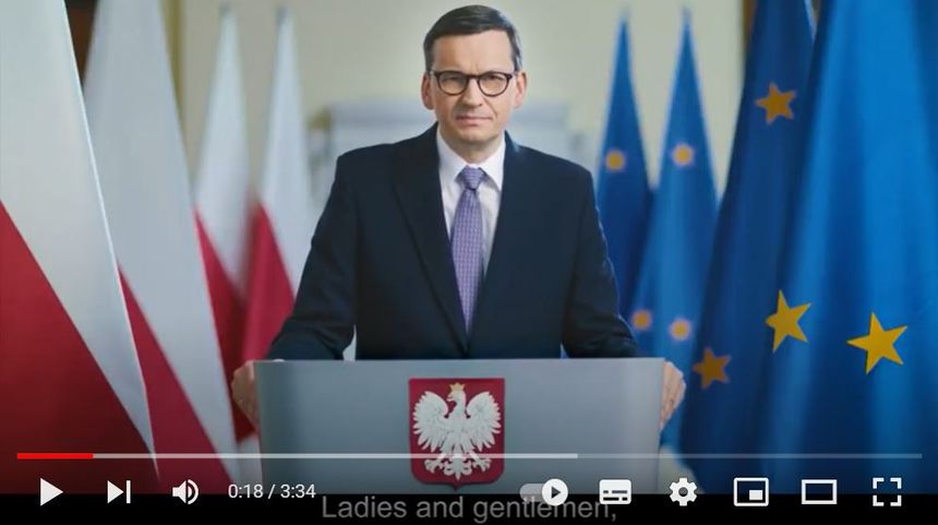 "Polska. Bronimy Europy". Fot. Screen/YouTube/Kancelaria Premiera