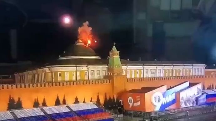 Domniemany atak na Kreml, fot. screenshot/Twitter
