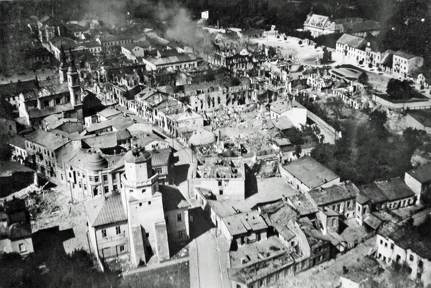 Zbombardowany Wieluń. Fot. Domena Publiczna