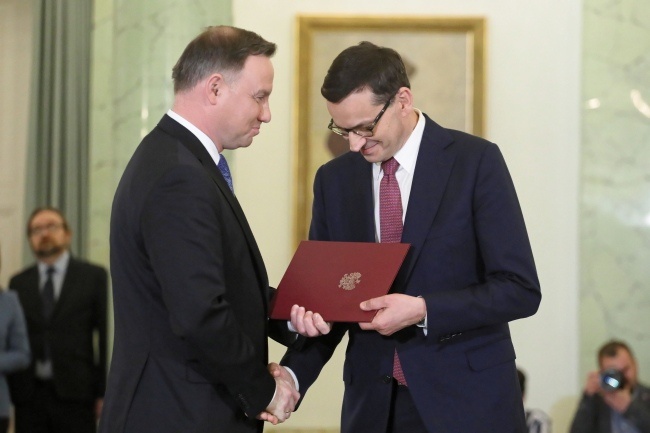 Premier Mateusz Morawiecki składa dymisję rządu na ręce prezydenta Andrzeja Dudy, fot. PAP/Paweł Supernak