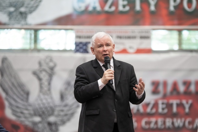 Jarosław Kaczyński podczas XIV Zjazdu Klubów „Gazety Polskiej” w Spale. Fot. PAP/Marek Kliński