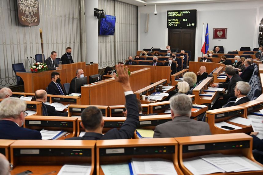Głosowanie w Senacie. fot. PAP/Piotr Nowak