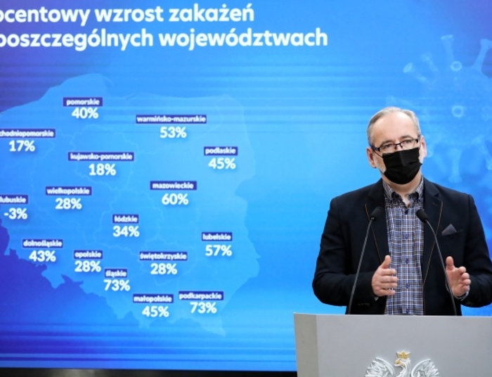 Niedzielski: Mamy eksplozję epidemii COVID-19. W lutym może być 100 tys. zakażeń dziennie
