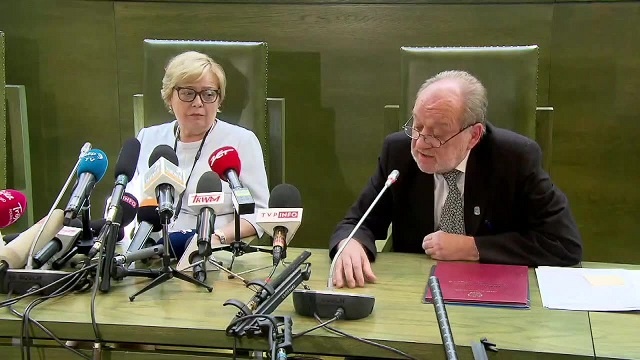 Małgorzata Gersdorf (L) i Jerzy Iwulski (P). Fot. x-news