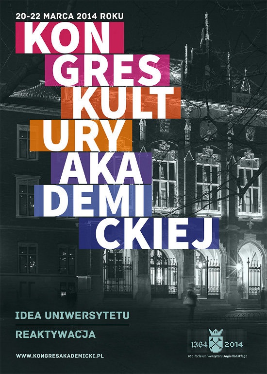 1.	Plakat Kongresu Kultury Akademickiej, który odbył się w roku 2014 na Uniwersytecie Jagiellońskim