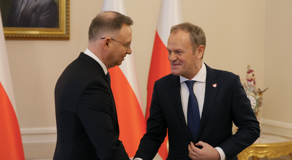 Prezydent Andrzej Duda i premier Donald Tusk. Fot. PAP/Paweł Supernak