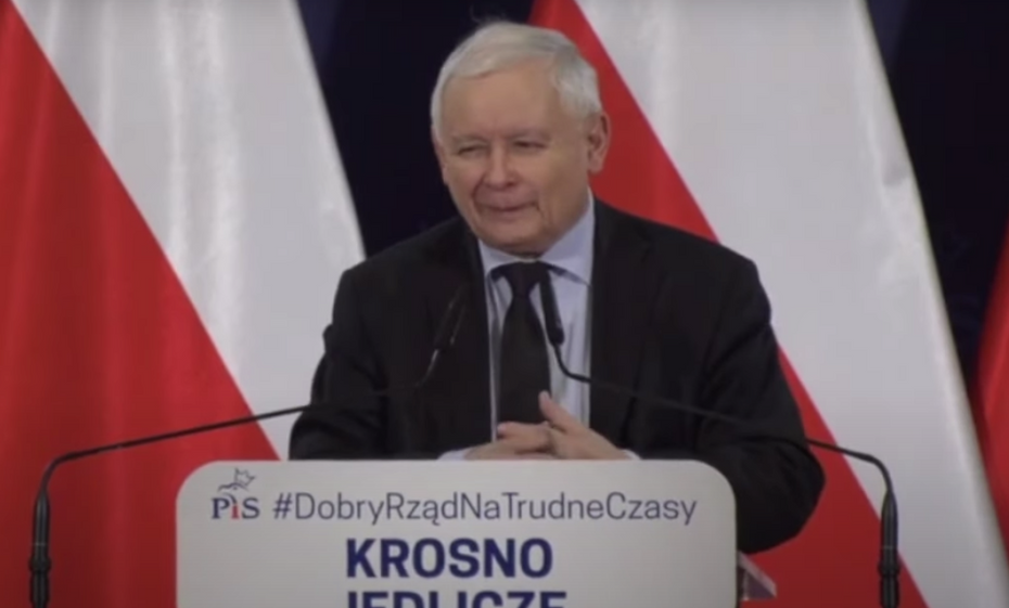 Prezes PiS Jarosław Kaczyński. Źródło: YouTube/Janusz Jaskółka