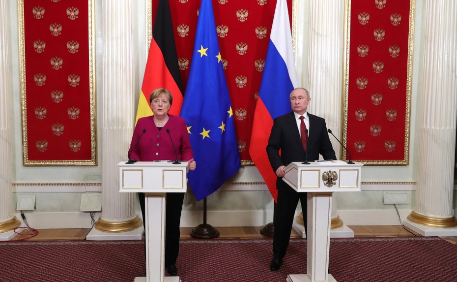 Angeli Merkel wiele razy zarzucano zbyt łagodne podejście do działań Władimira Putina. fot. Kremlin.ru, CC BY 4.0