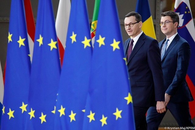 Mimo braku porozumienia na unijnym szczycie w Brukseli premier Mateusz Morawiecki wyraził zadowolenie z postępów w negocjacjach. Fot. Flickr/premierrp