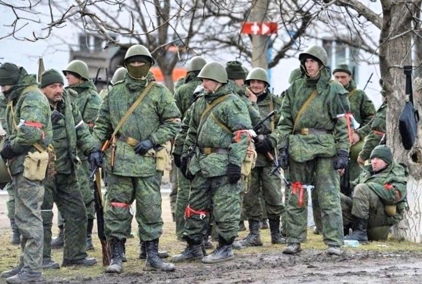 Rosyjscy żołnierze. Zdj. ilustracyjne/Twitter: @Tpyxa