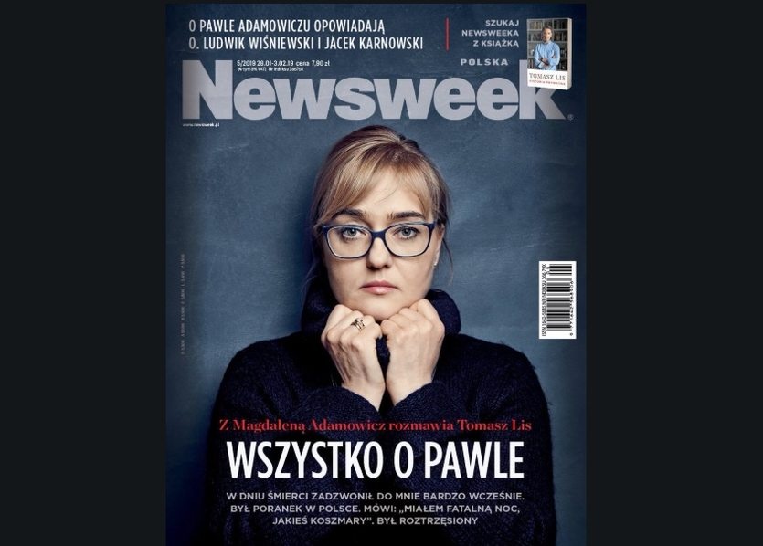 Magdalena Adamowicz na okładce "Newsweeka". Fot. Twitter