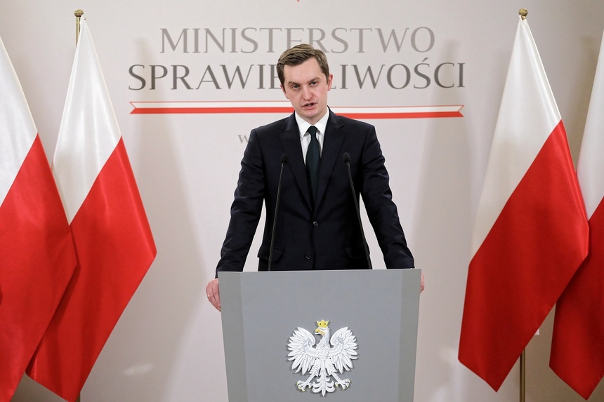 Wiceminister sprawiedliwości Sebastian Kaleta z Solidarnej Polski. Fot. Fot. PAP/Paweł Supernak