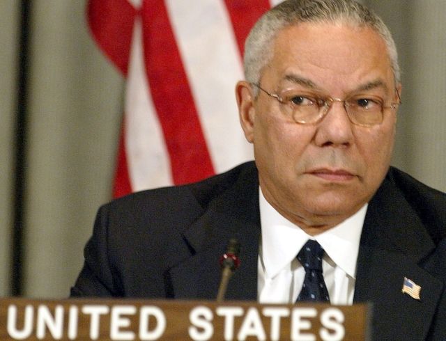 Colin Powell, fot. archiw. PAP/EPA/ANDREW GOMBERT