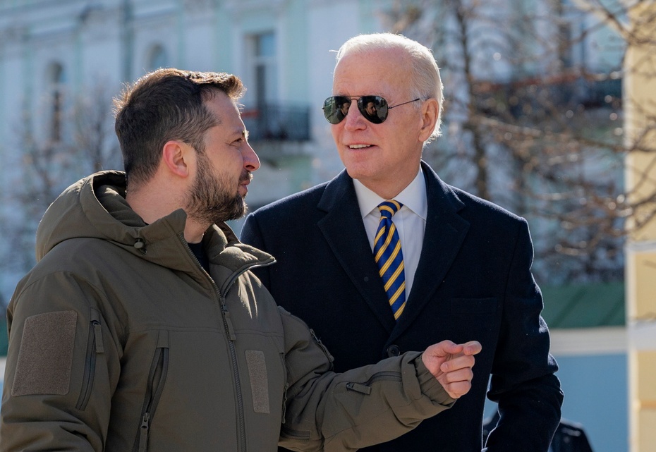 Wołodymyr Zełenski i Joe Biden w Kijowie. To ważna, historyczna wizyta prezydenta USA. Fot. PAP/EPA