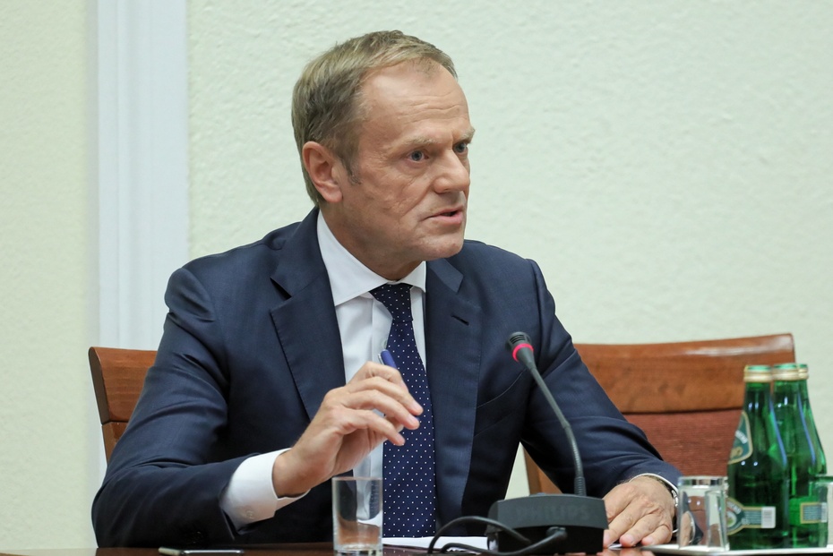 Donald Tusk stawił się przed komisją śledczą ds. wyłudzeń VAT. Fot. PAP/Paweł Supernak