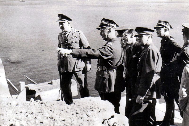 Gen. Sikorski 4 lipca 1943 (jedno z ostatnich zdjęć) w Gibraltarze