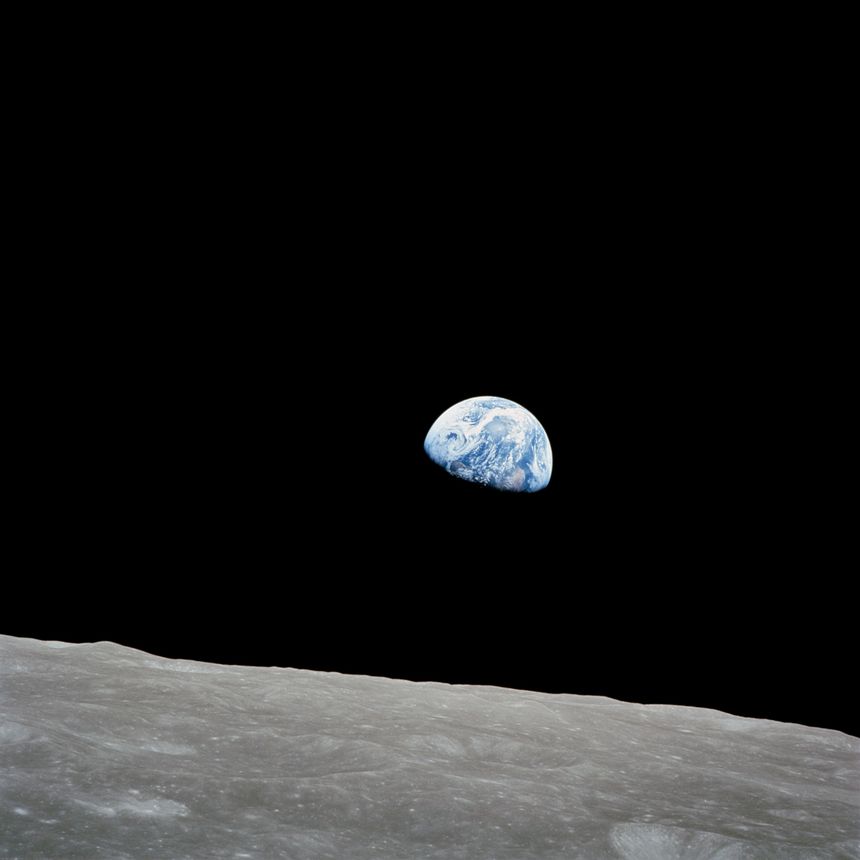 Zdjęcie Ziemi wykonane 24 grudnia 1968 roku o godzinie 15:40 GTM z orbity okołoksiężycowej. Zdjęcie: Archiwum NASA