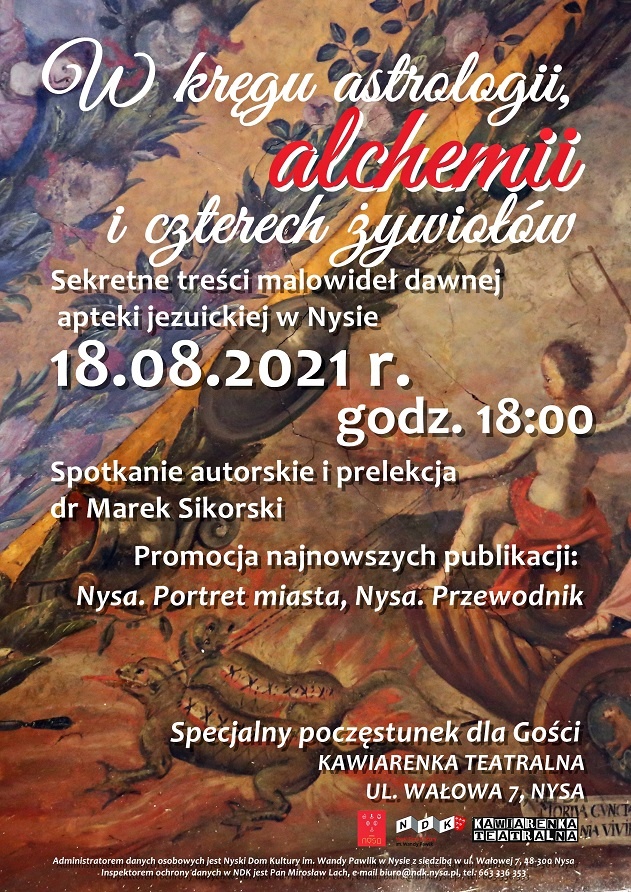 Plakat NDK w Nysie, proj. Ewelina Dumin-Pinkowska, spotkanie autorskie M. Sikorski