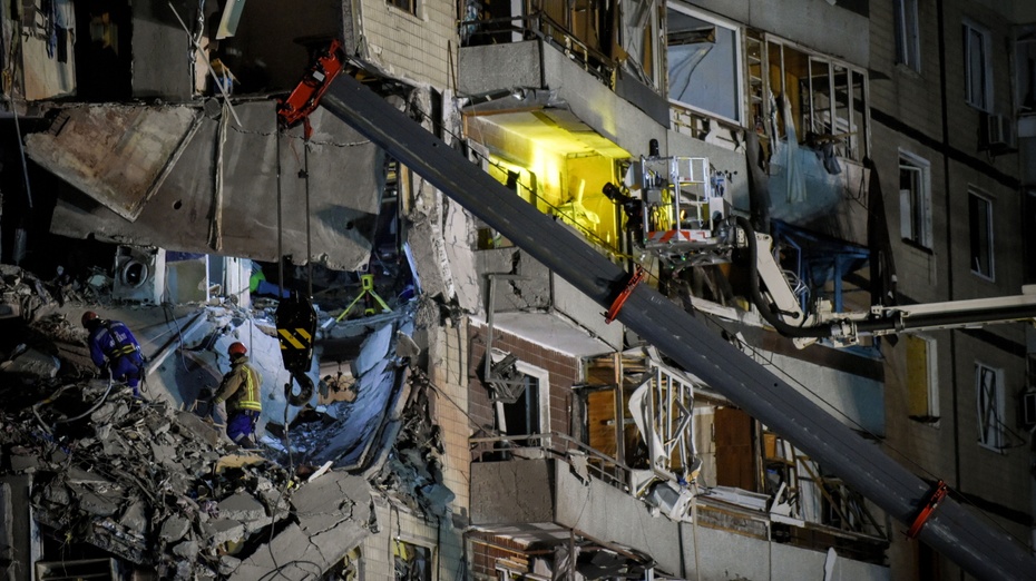 Zdjęcie jednego z mieszkań stało się symbolem ataku na Dniepr. (fot. PAP/EPA)