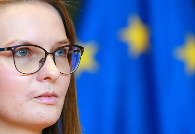 Prezes Fundacji Otwarty Dialog Ludmiła Kozłowska w europarlamencie. Fot. PAP/EPA/STEPHANIE LECOCQ