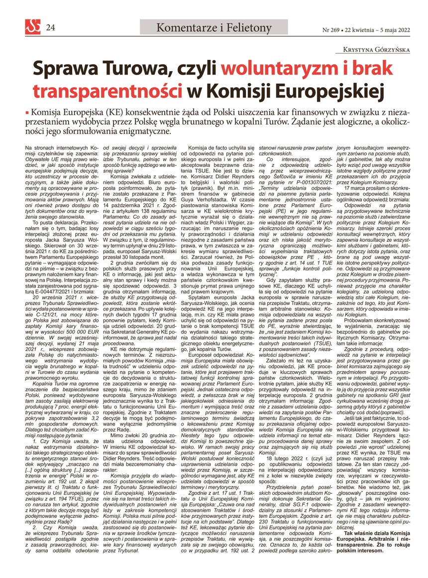 Woluntaryzm i brak transparentności w Komisji Europejskiej