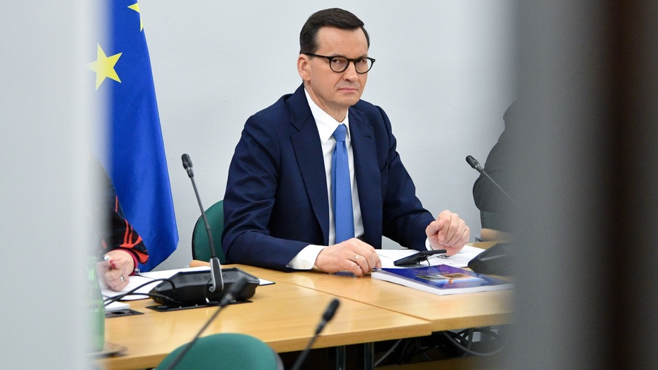 Premier Mateusz Morawiecki podczas posiedzenia Parlamentarnego Zespołu ds. Energii Odnawialnej. (fot. PAP)