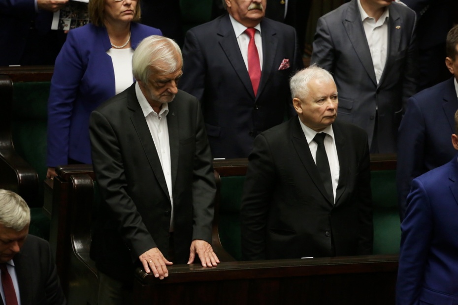 Jarosław Kaczyński (po prawej). Fot. PAP