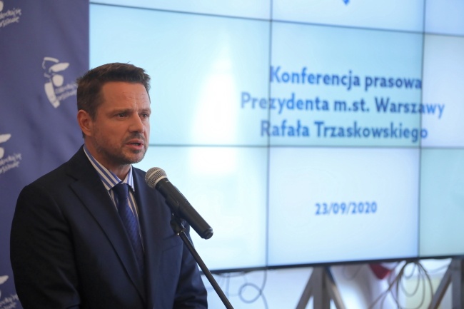 Prezydent Warszawy Rafał Trzaskowski. Fot. PAP/Wojciech Olkuśnik
