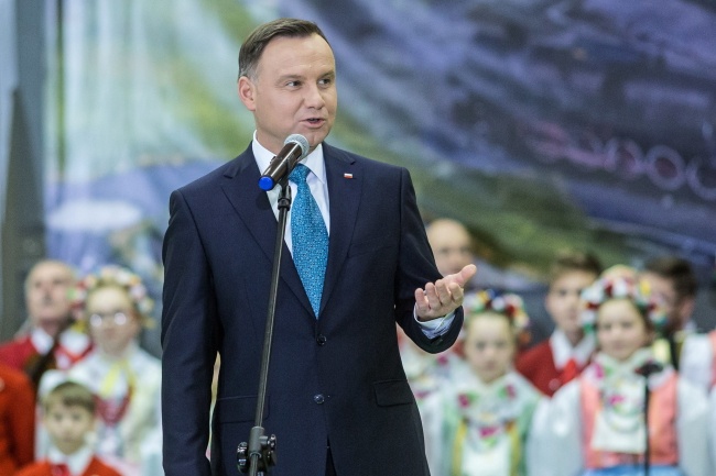 Andrzej Duda w Wolsztynie. PAP/Paweł Jaskółka