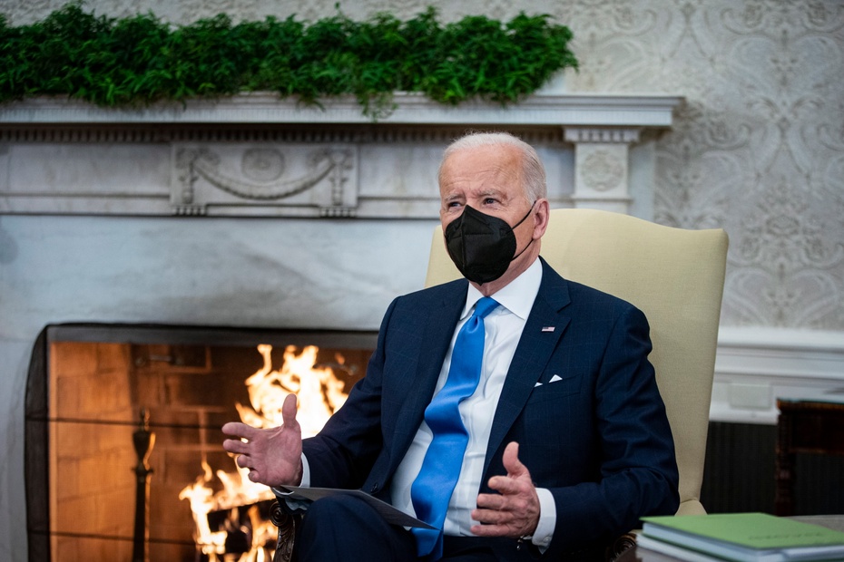 Joe Biden rozmawiał z Olafem Scholzem o planach Kremla. Fot. PAP/EPA