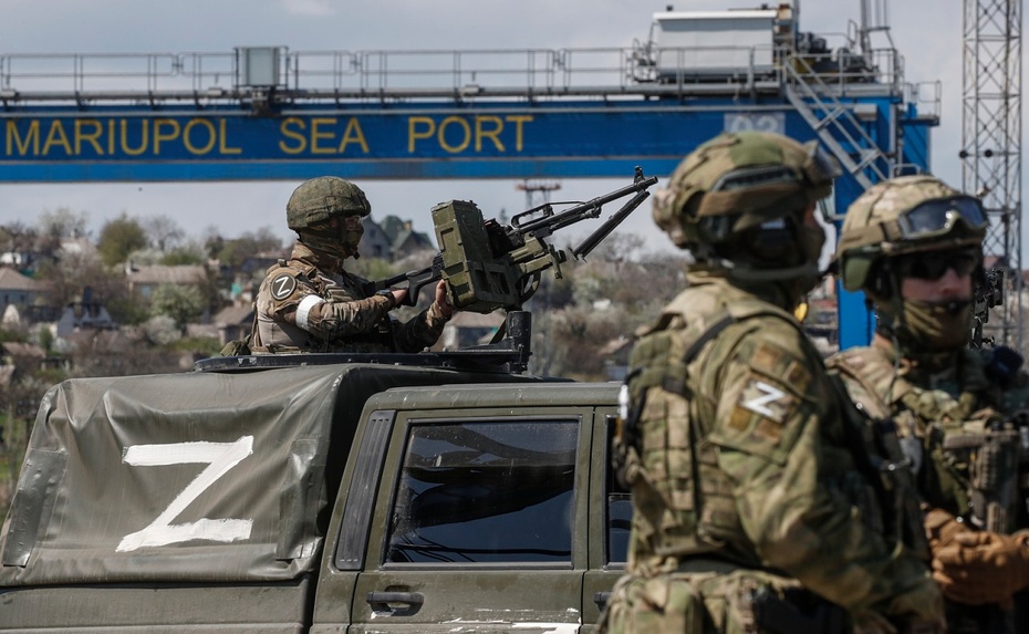 Port w Mariupolu pod kontrolą rosyjskich wojsk. Fot. PAP/EPA/SERGEI ILNITSKY