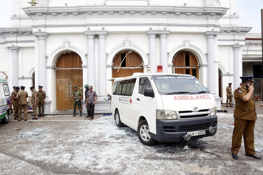 Eksplozje w kościołach i hotelach na Sri Lance. fot. PAP/EPA