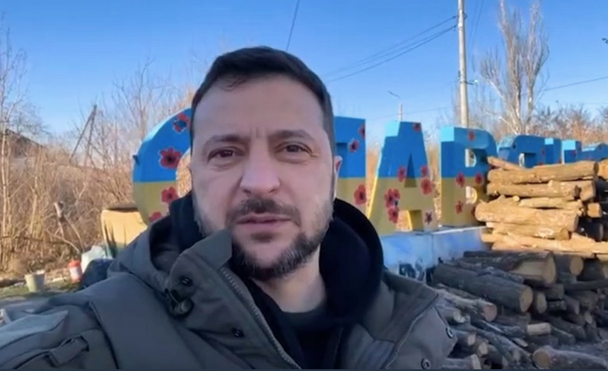 Zełenski opublikował nagranie ze Słowiańska w obwodzie donieckim. Źródło: Telegram/Wołodymyr Zełenski