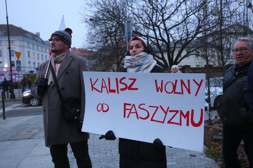 Wiec "Kalisz wolny od faszyzmu". Fot. PAP